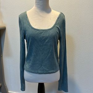 Sea Blue Scoop Neck Ultra Soft Top, Juniors XL